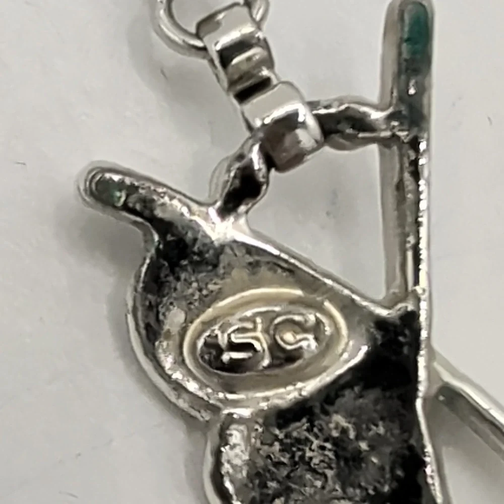 Vintage Silver Toned Textured Leaf Link Choker Necklace Spring Jewelry‎